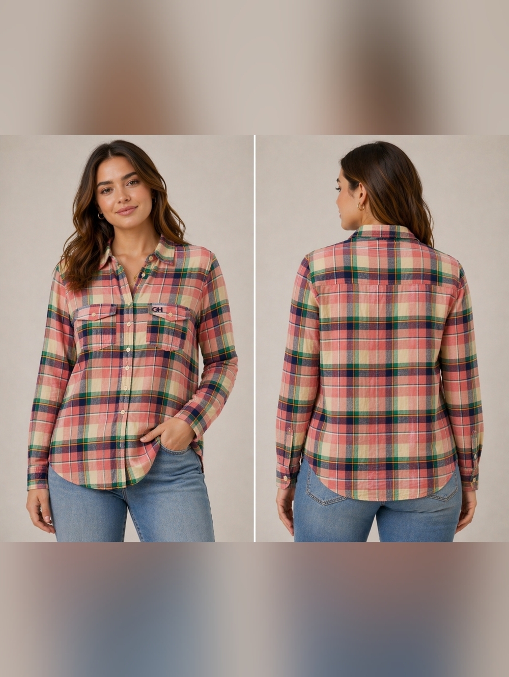 Gilly Hicks Multicolor Plaid Shirt
